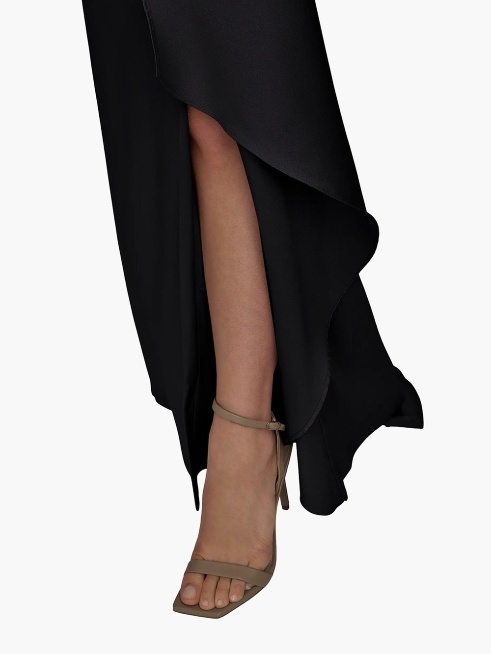 Donna Karan Asymmetric Strapless Satin Gown Sz 8 - Picture 7 of 11